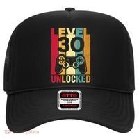 Funny Level 30 Unlocked Him Men BDay Turning 30th Birthday Hat thumb 0