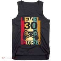Funny Level 30 Unlocked Him Men BDay Turning 30th Birthday Tank Top thumb 0