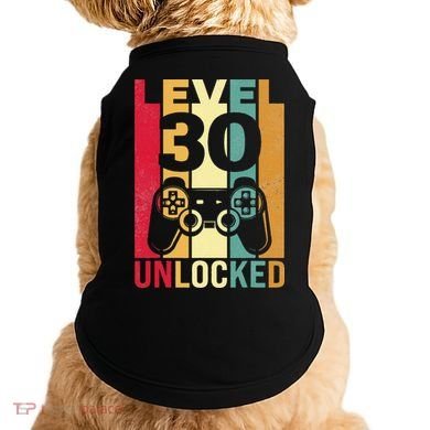 Funny Level 30 Unlocked Him BDay Turning 30th Birthday Doggie Tank