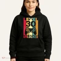 Funny Level 30 Unlocked Him BDay Turning 30th Birthday Hoodie thumb 5