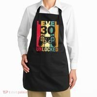 Funny Level 30 Unlocked Him BDay Turning 30th Birthday Apron thumb 2