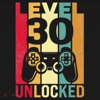 Funny Level 30 Unlocked Him BDay Turning 30th Birthday Sweatshirt thumb 3
