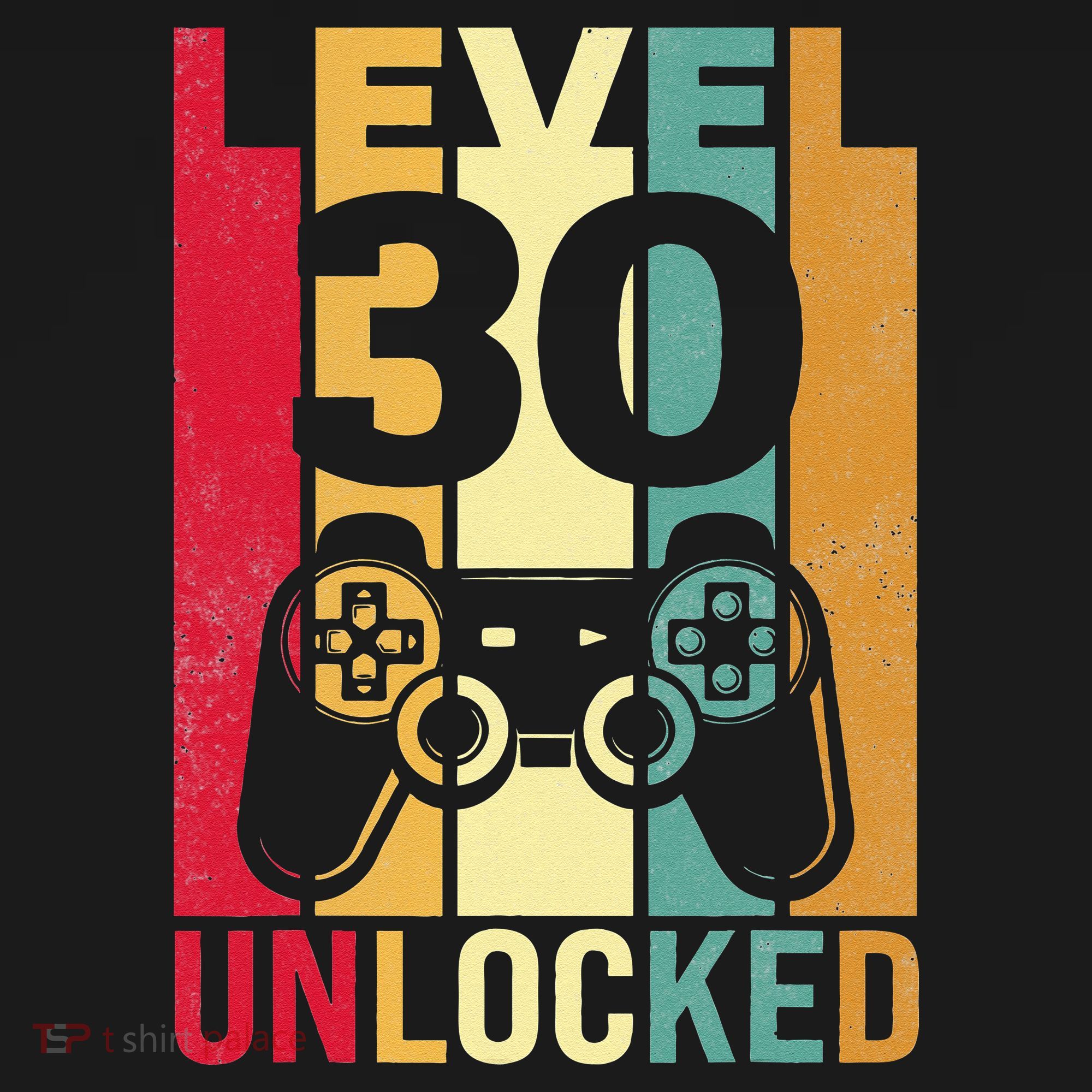 Funny Level 30 Unlocked Him BDay Turning 30th Birthday T-Shirt