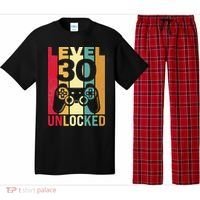 Funny Level 30 Unlocked Him BDay Turning 30th Birthday Pajama Set thumb 0