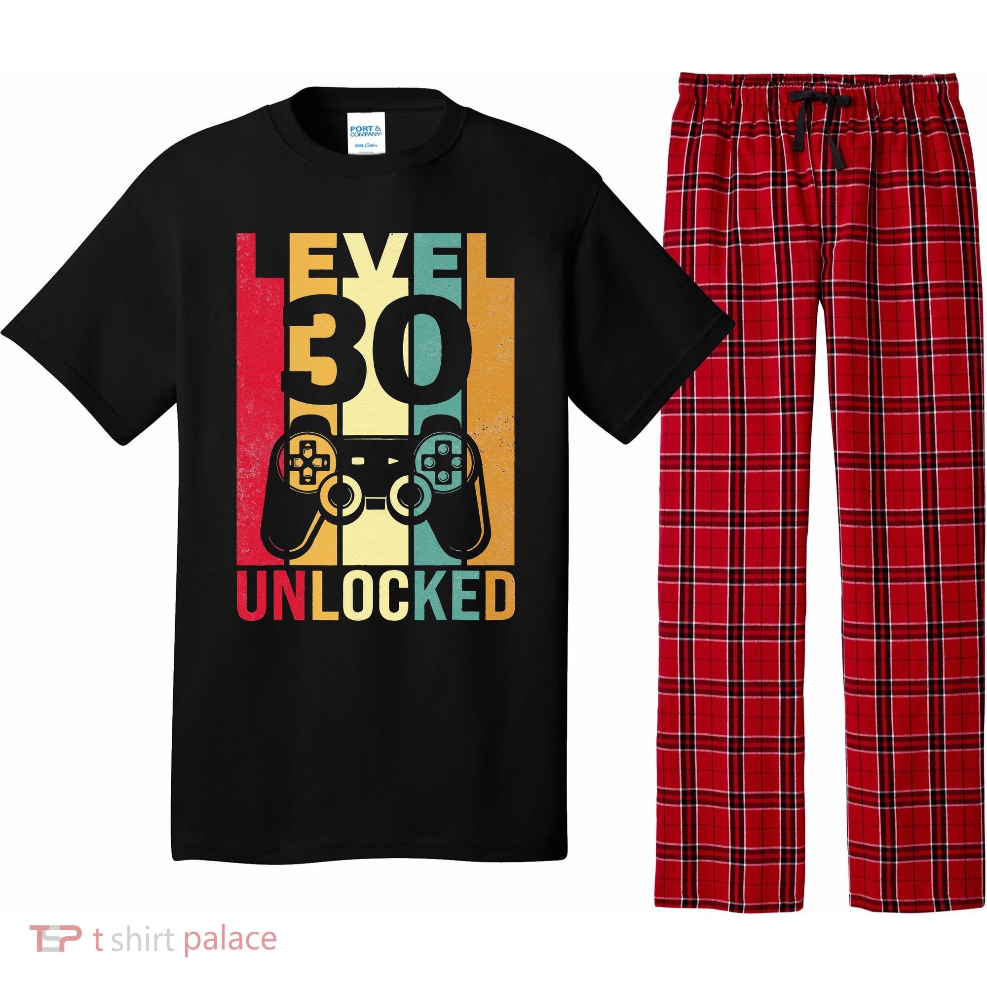 Funny Level 30 Unlocked Him BDay Turning 30th Birthday Pajama Set