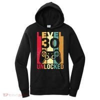 Funny Level 30 Unlocked Him BDay Turning 30th Birthday Women's Hoodie thumb 0