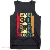 Funny Level 30 Unlocked Him BDay Turning 30th Birthday Tank Top thumb 0