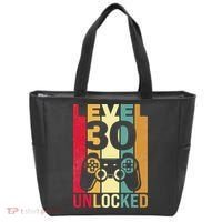 Funny Level 30 Unlocked Him BDay Turning 30th Birthday Tote Bag thumb 0