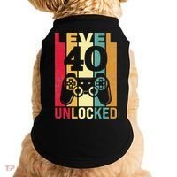 Funny Level 40 Unlocked Him BDay Turning 40th Birthday Doggie Tank thumb 0