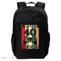 Funny Level 40 Unlocked Him BDay Turning 40th Birthday Backpack thumb 0
