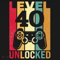 Funny Level 40 Unlocked Him BDay Turning 40th Birthday Women's Hoodie thumb 2