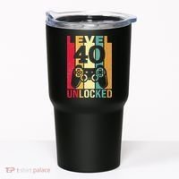 Funny Level 40 Unlocked Him BDay Turning 40th Birthday Tumbler thumb 0