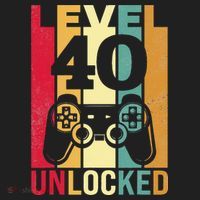 Funny Level 40 Unlocked Him BDay Turning 40th Birthday Tumbler thumb 3