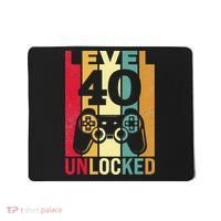 Funny Level 40 Unlocked Him BDay Turning 40th Birthday Mousepad thumb 0