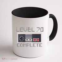 Funny Level 70 Complete Retro Gamer 70th Birthday 1 Coffee Mug thumb 1