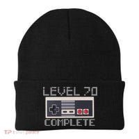Funny Level 70 Complete Retro Gamer 70th Birthday 1 Beanie thumb 0