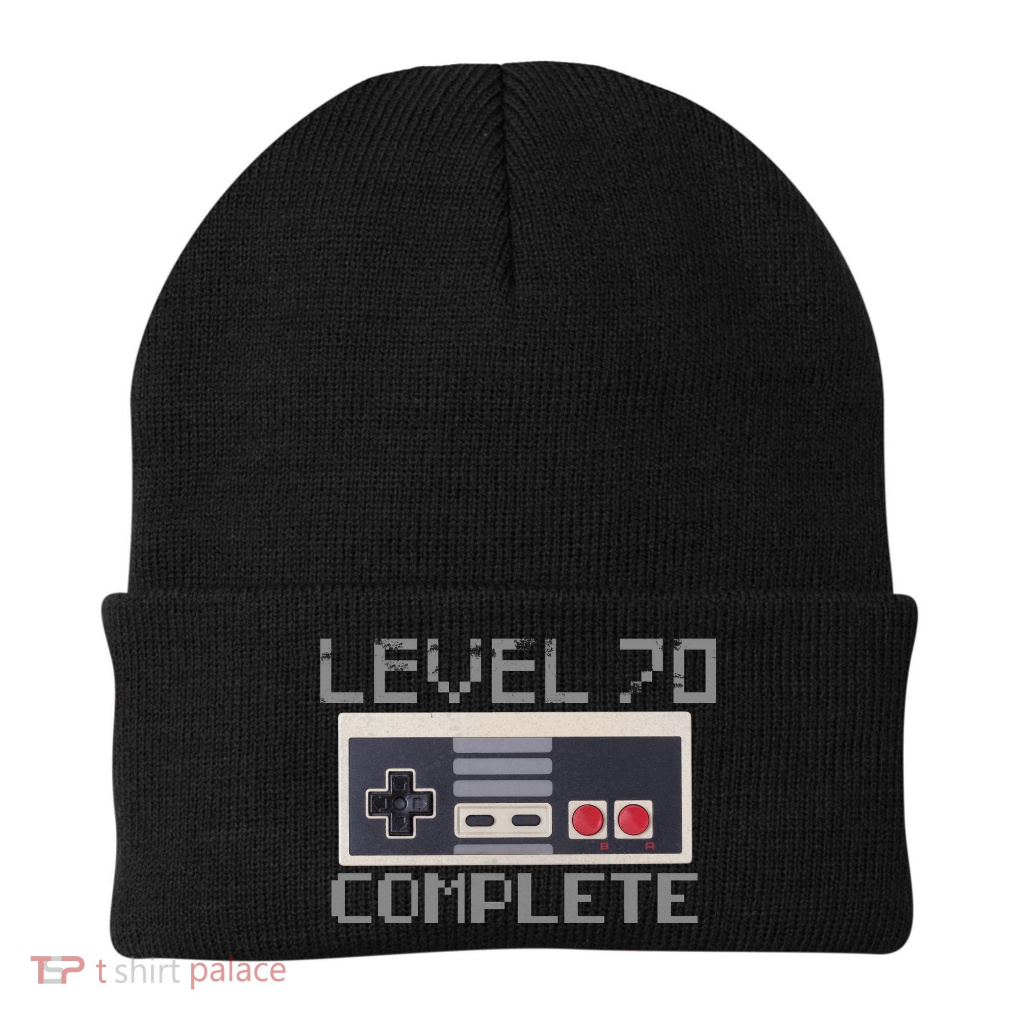 Funny Level 70 Complete Retro Gamer 70th Birthday 1 Beanie