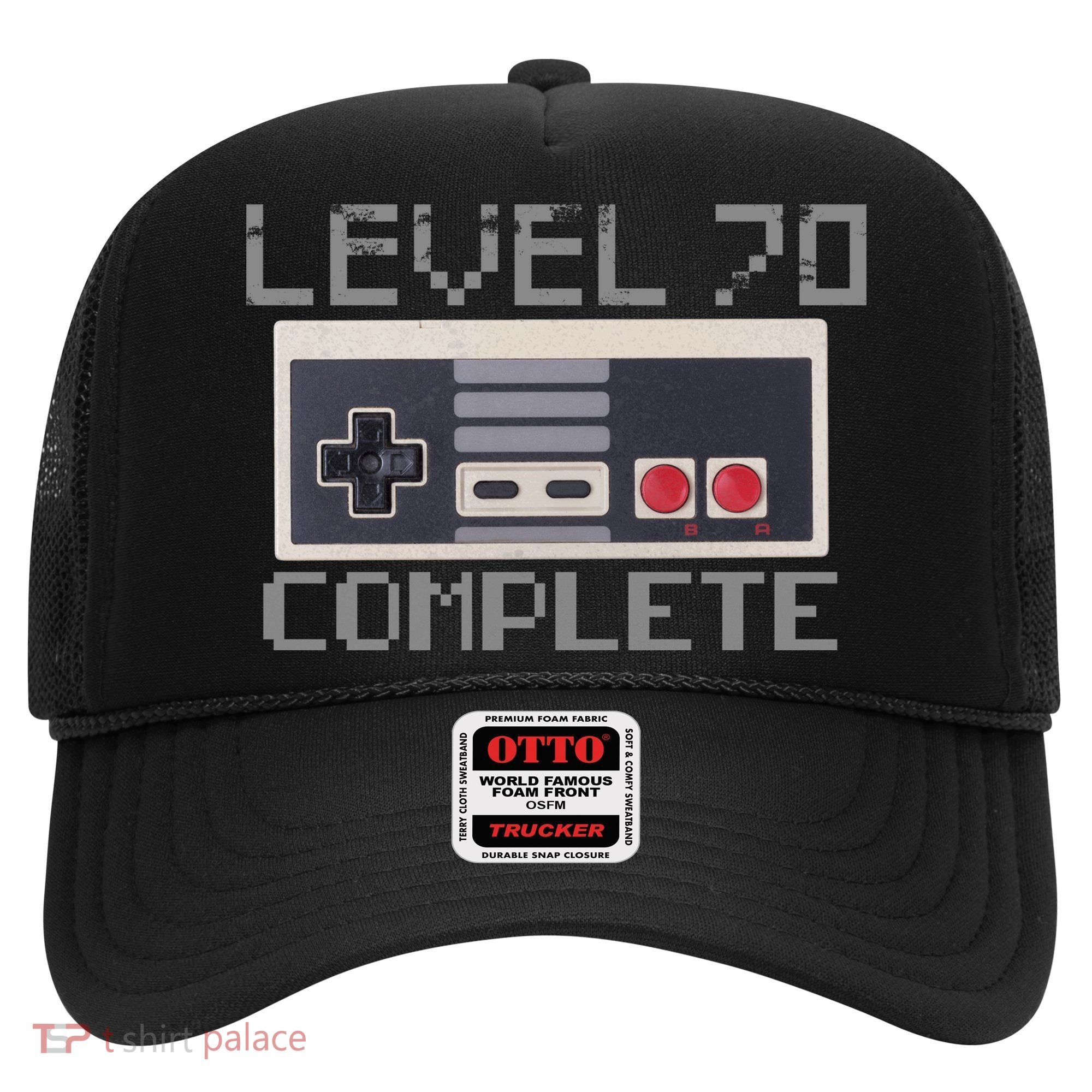 Funny Level 70 Complete Retro Gamer 70th Birthday 1 Hat