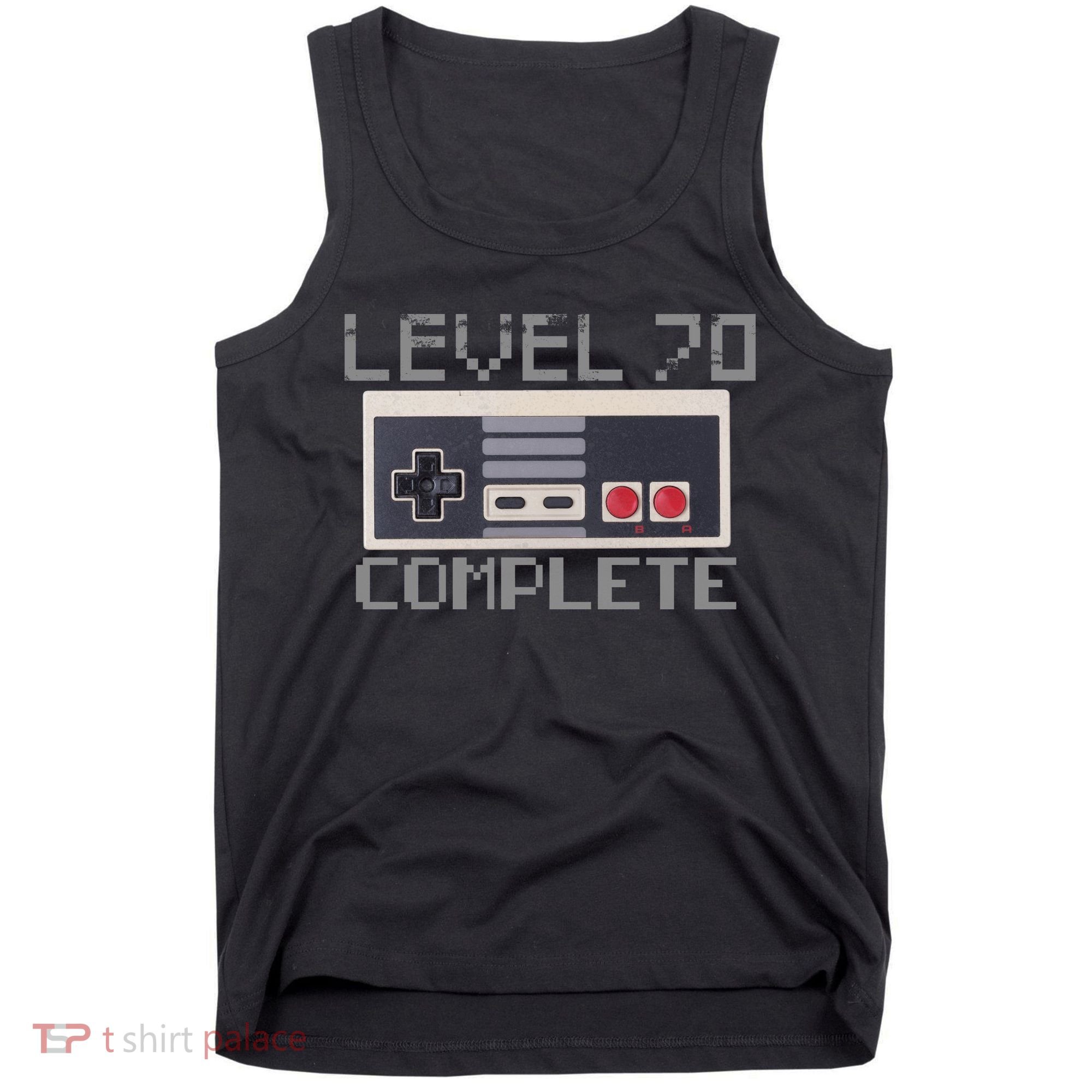 Funny Level 70 Complete Retro Gamer 70th Birthday 1 Tank Top