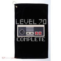 Funny Level 70 Complete Retro Gamer 70th Birthday 1 Golf Towel thumb 0