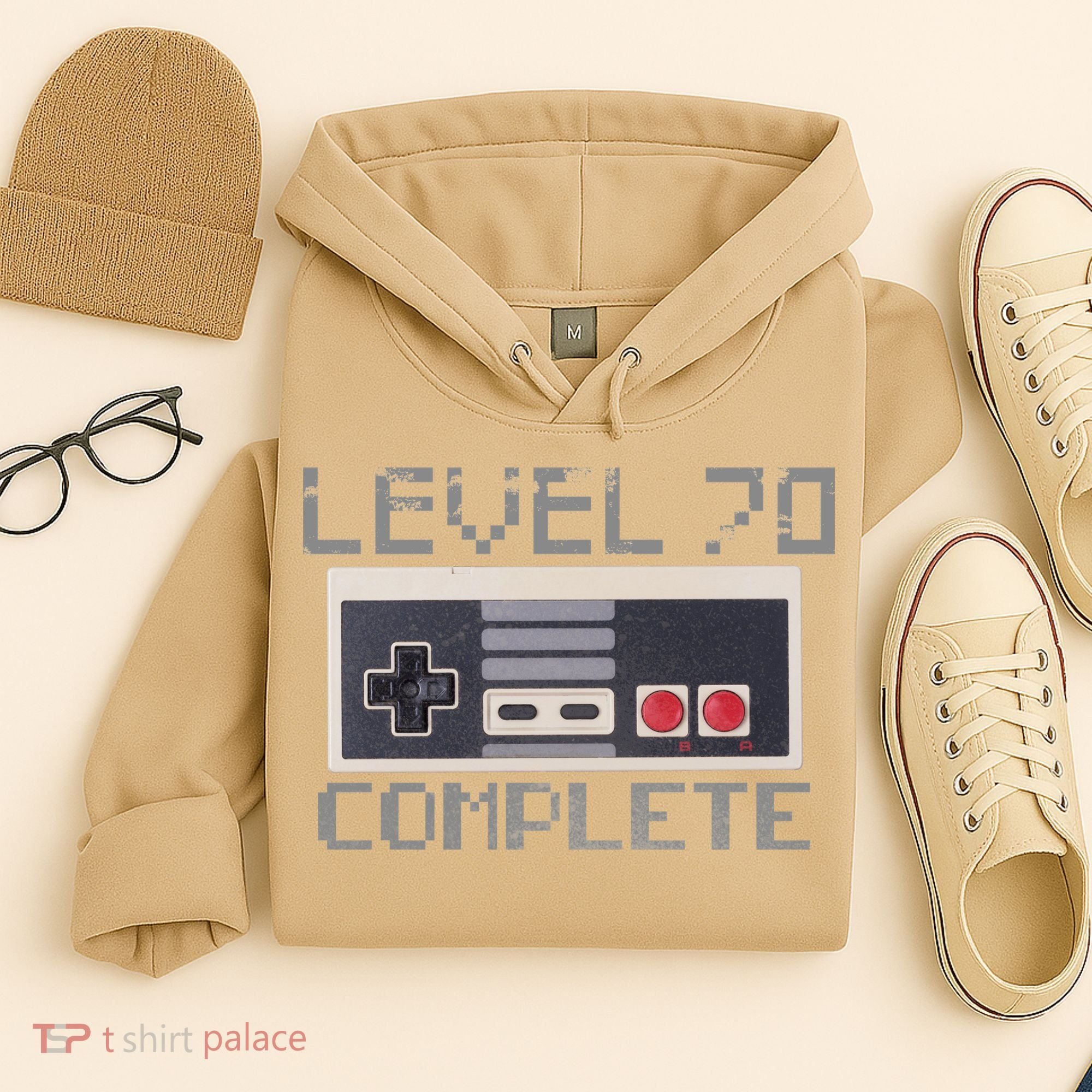 Funny Level 70 Complete Retro Gamer 70th Birthday 1 Hoodie