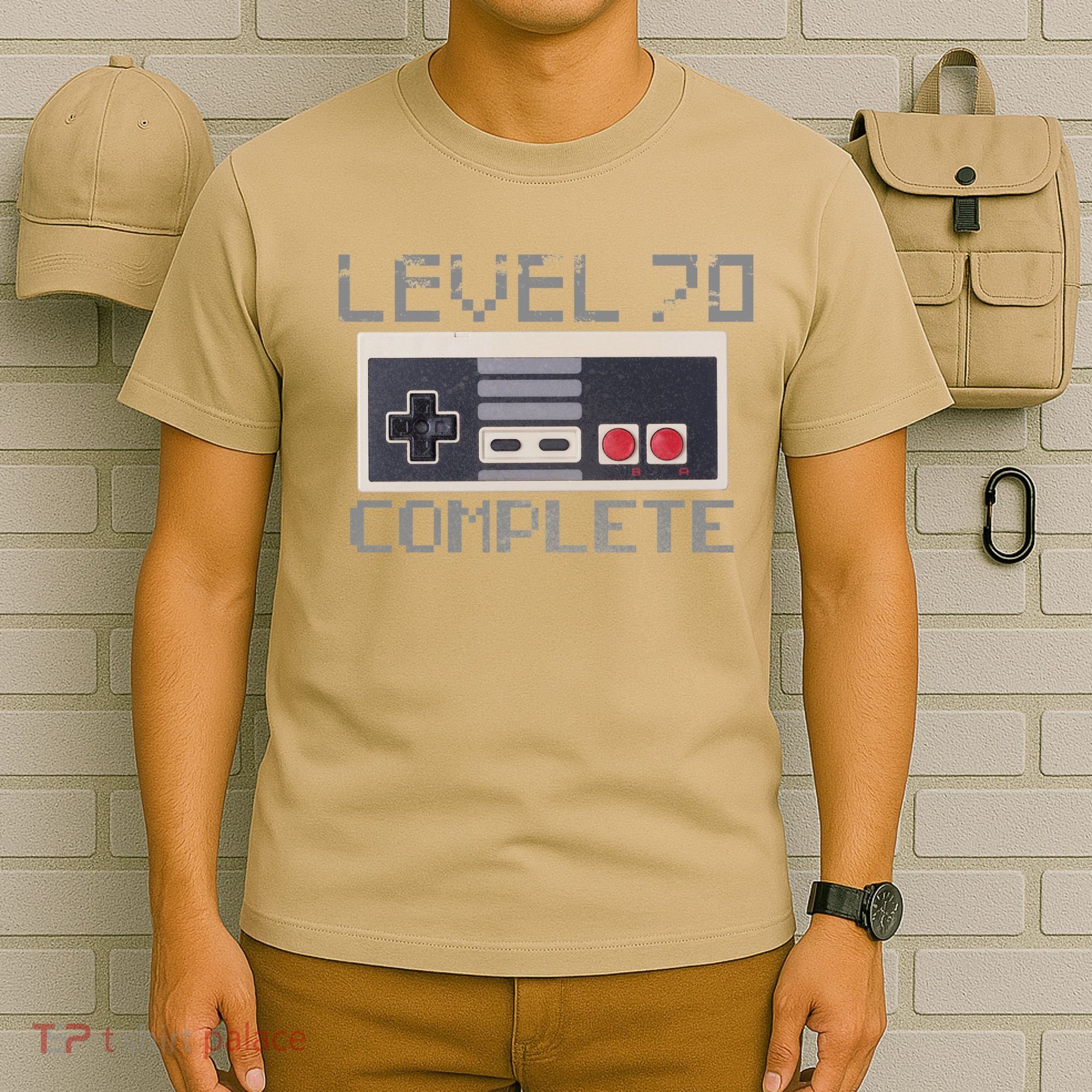 Funny Level 70 Complete Retro Gamer 70th Birthday 1 T-Shirt