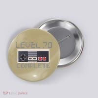 Funny Level 70 Complete Retro Gamer 70th Birthday 1 Button thumb 0
