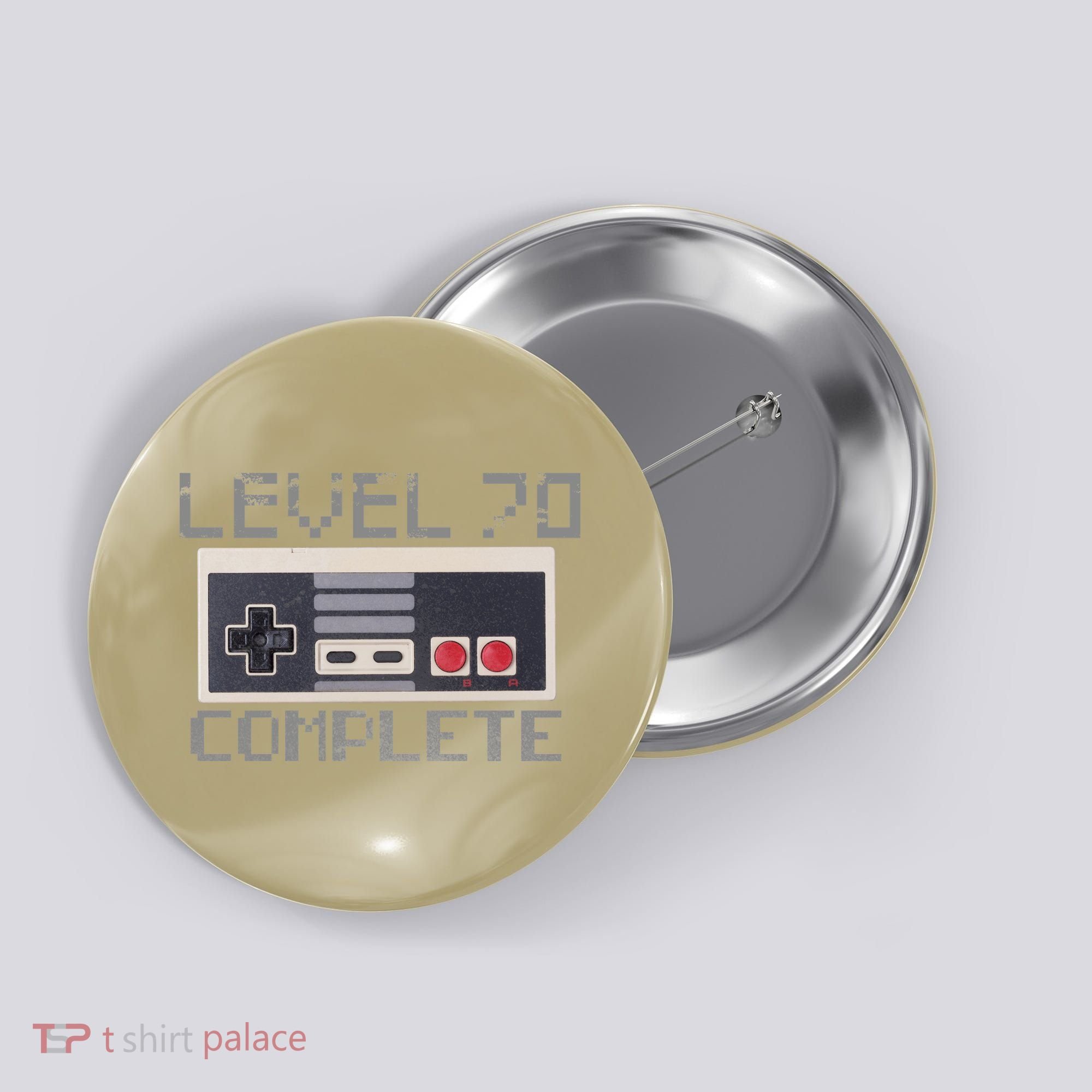 Funny Level 70 Complete Retro Gamer 70th Birthday 1 Button