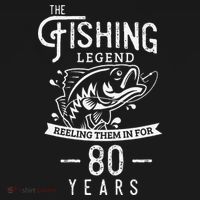 Fishing Legend 80 Years Old Birthday Gift For Fisherman Ornament thumb 1