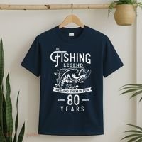 Fishing Legend 80 Years Old Birthday Gift For Fisherman T-Shirt thumb 2