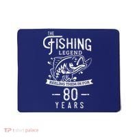 Fishing Legend 80 Years Old Birthday Gift For Fisherman Mousepad thumb 0