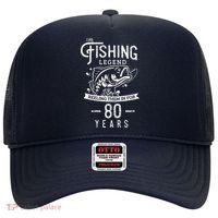 Fishing Legend 80 Years Old Birthday Gift For Fisherman Hat thumb 0