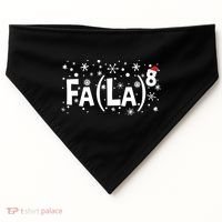 Fa La 8 Math Teacher Christmas Fa La La Funny Xmas USA-Made Doggie Bandana thumb 0