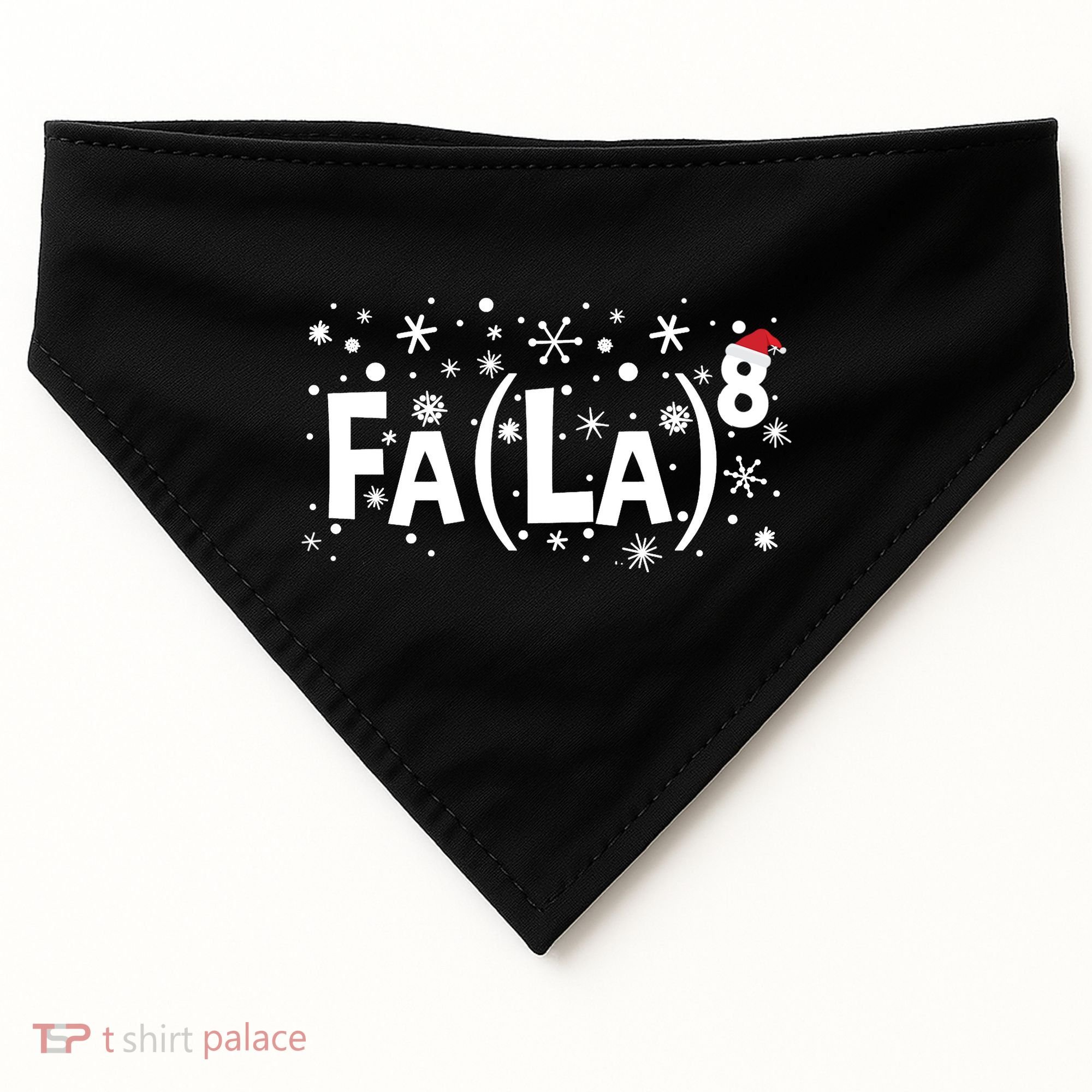 Fa La 8 Math Teacher Christmas Fa La La Funny Xmas USA-Made Doggie Bandana
