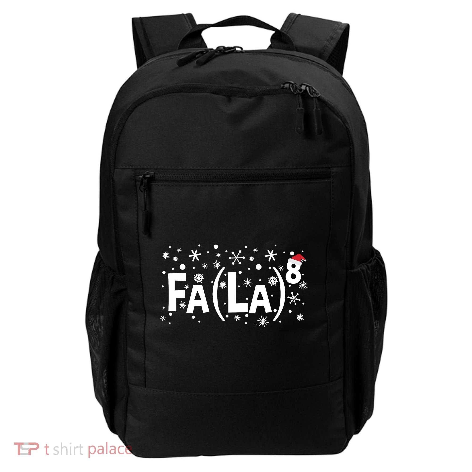 Fa La 8 Math Teacher Christmas Fa La La Funny Xmas Backpack