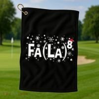Fa La 8 Math Teacher Christmas Fa La La Funny Xmas Golf Towel thumb 1