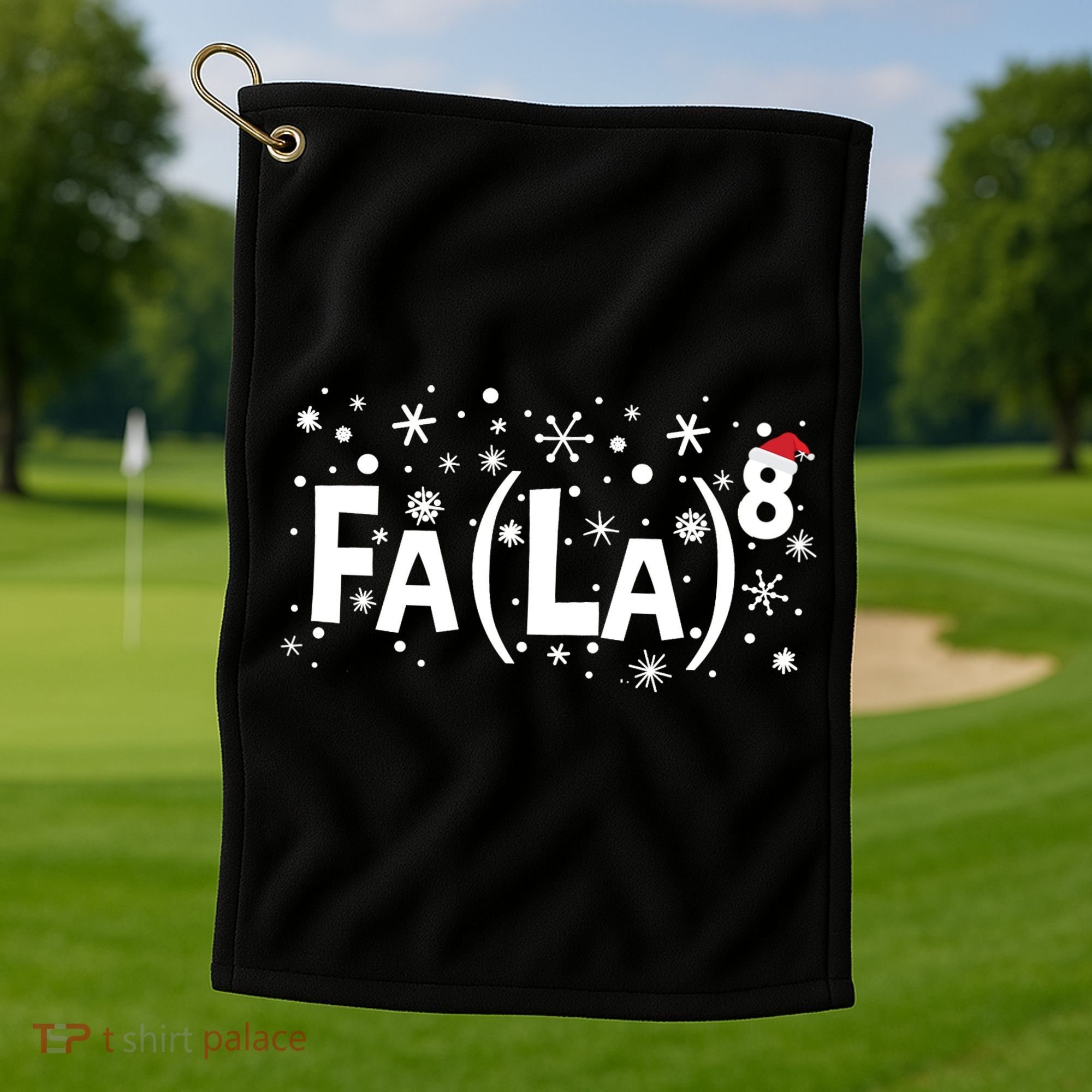 Fa La 8 Math Teacher Christmas Fa La La Funny Xmas Golf Towel