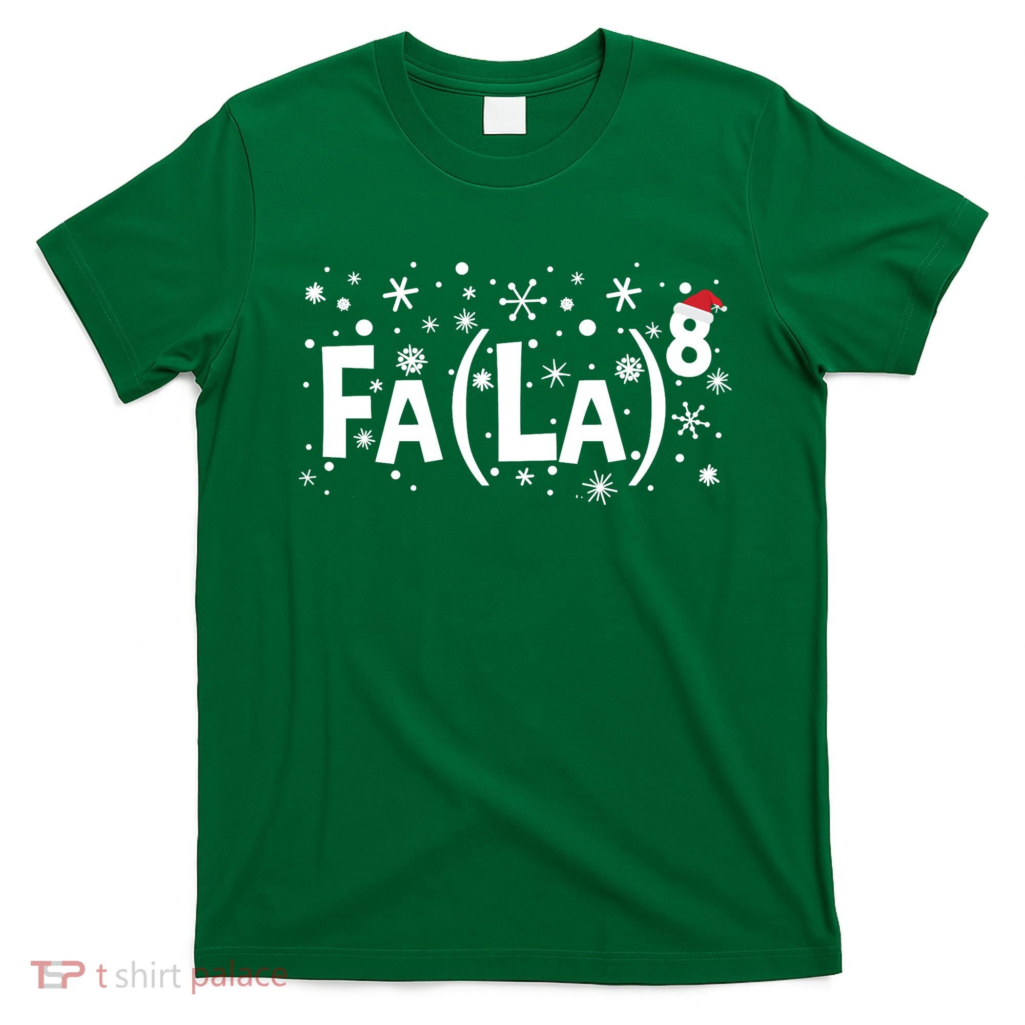 Fa La 8 Math Teacher Christmas Fa La La Funny Xmas T-Shirt