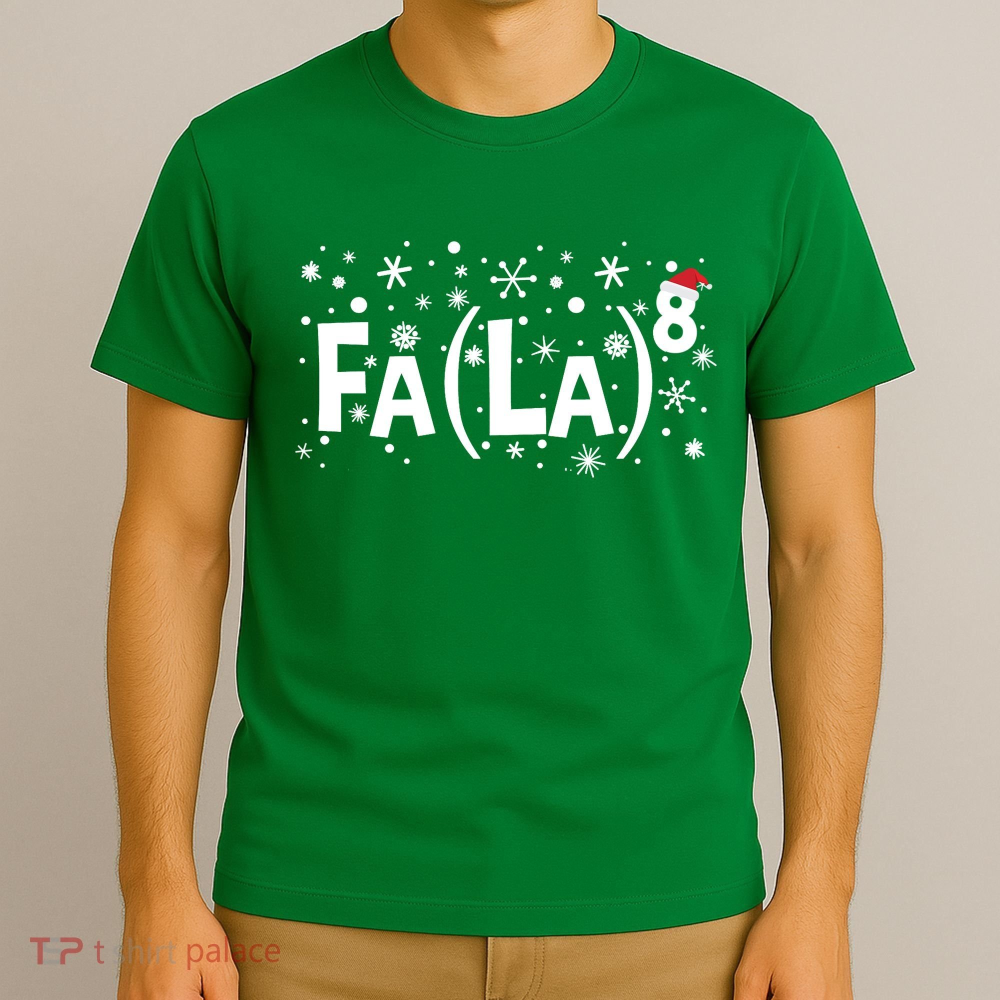 Fa La 8 Math Teacher Christmas Fa La La Funny Xmas T-Shirt