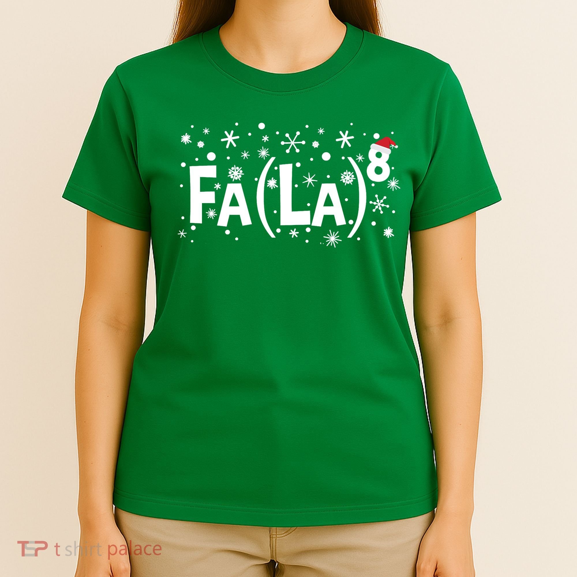 Fa La 8 Math Teacher Christmas Fa La La Funny Xmas T-Shirt
