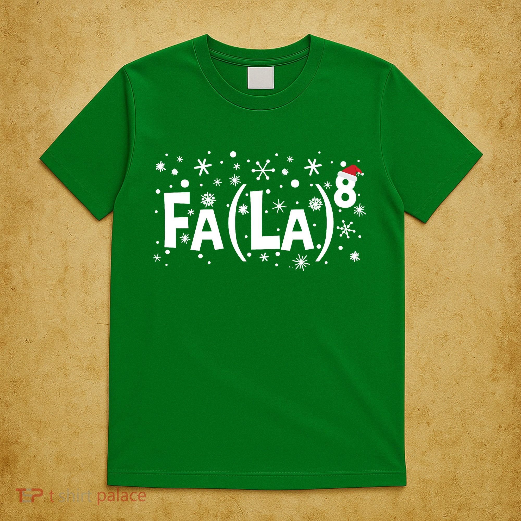 Fa La 8 Math Teacher Christmas Fa La La Funny Xmas T-Shirt