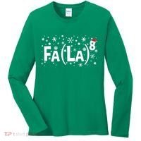 Fa La 8 Math Teacher Christmas Fa La La Funny Xmas Women's Long Sleeve Shirt thumb 0
