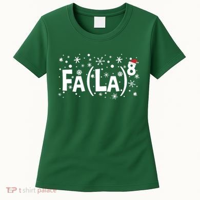 Fa La 8 Math Teacher Christmas Fa La La Funny Xmas Women's T-Shirt