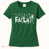 Fa La 8 Math Teacher Christmas Fa La La Funny Xmas Women's T-Shirt thumb 0