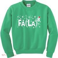 Fa La 8 Math Teacher Christmas Fa La La Funny Xmas Kids Sweatshirt thumb 0