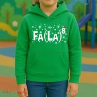 Fa La 8 Math Teacher Christmas Fa La La Funny Xmas Kids Hoodie thumb 3