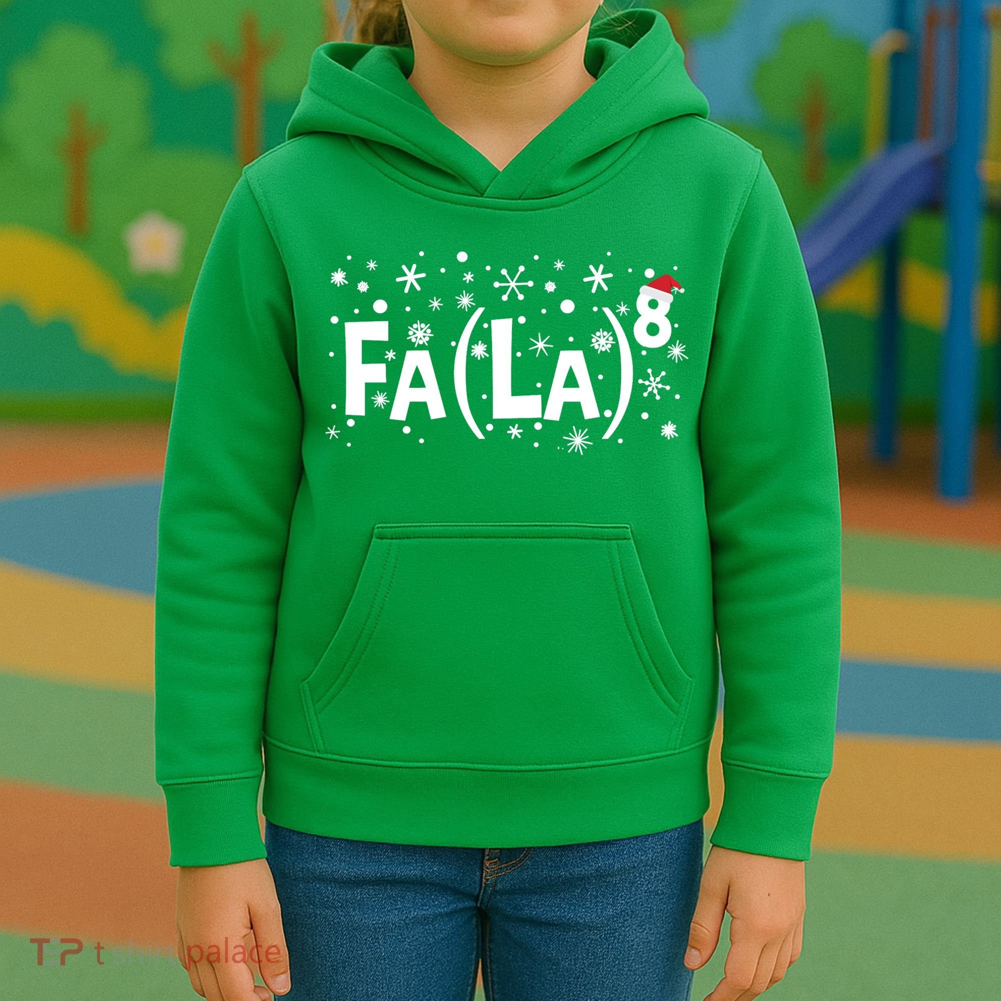 Fa La 8 Math Teacher Christmas Fa La La Funny Xmas Kids Hoodie