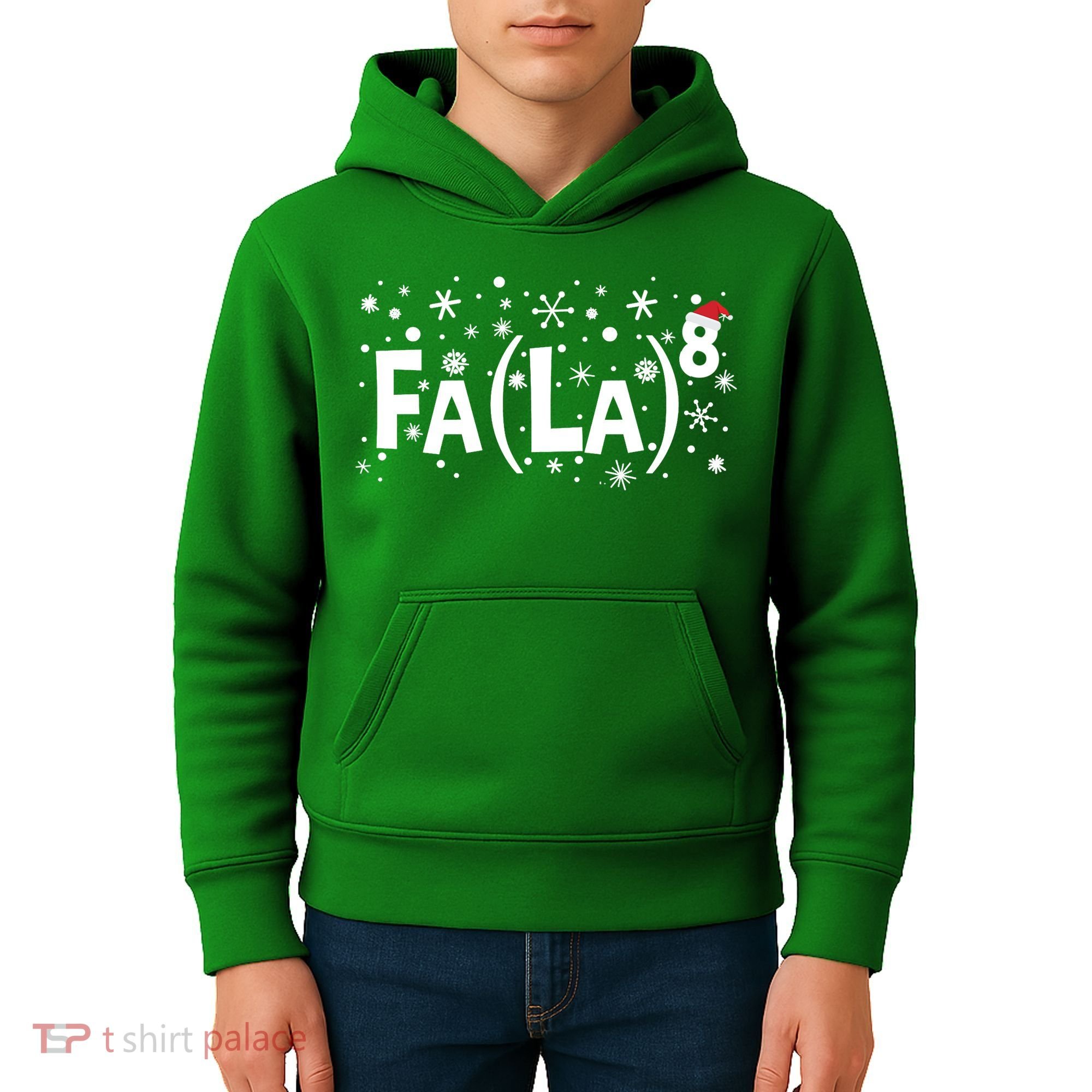 Fa La 8 Math Teacher Christmas Fa La La Funny Xmas Kids Hoodie
