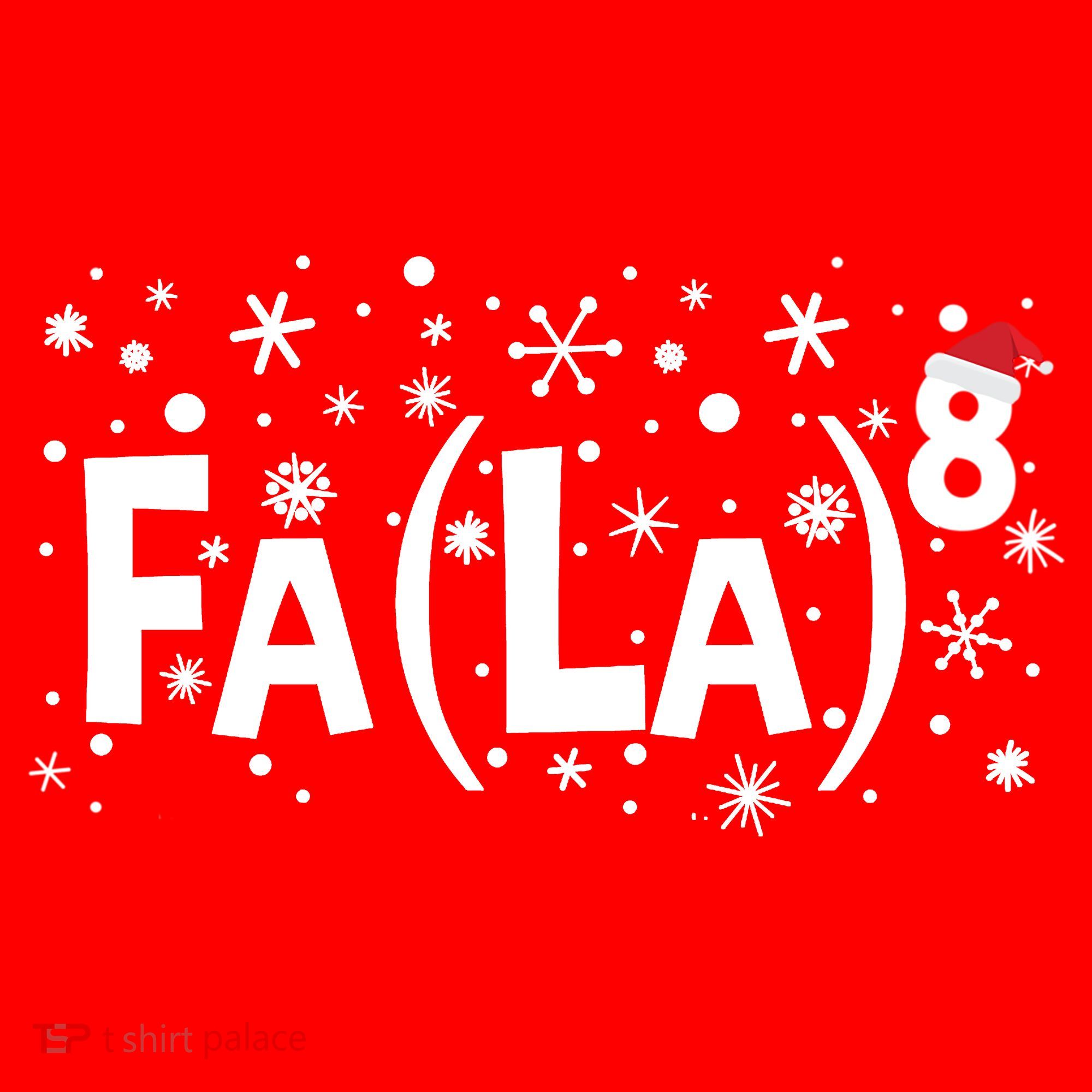 Fa La 8 Math Teacher Christmas Fa La La Funny Xmas Santa Hat