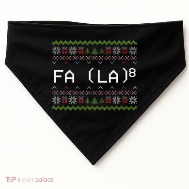 Fa La 8 Hilarious Santa Math Teacher Christmas Gift USA-Made Doggie Bandana